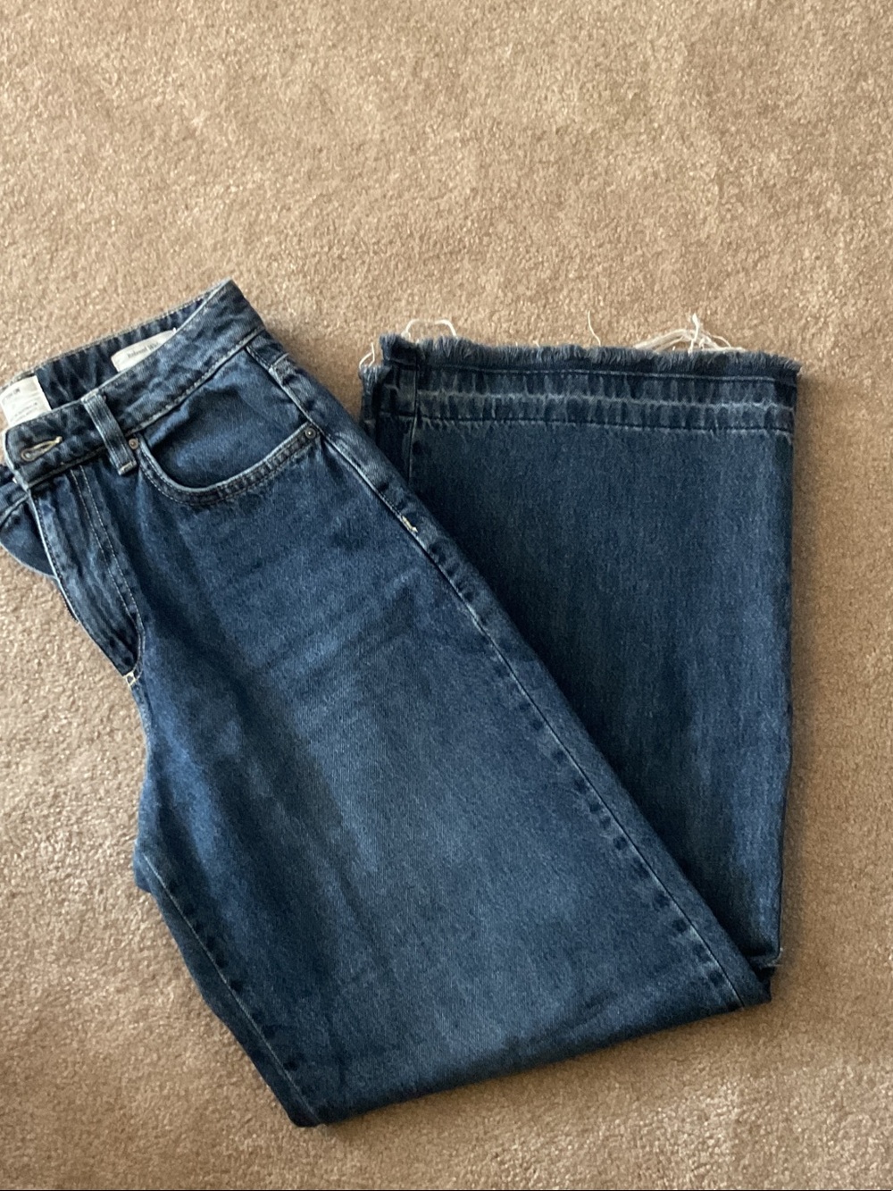 Cotton On Dark Blue Relaxed Wide Jeans